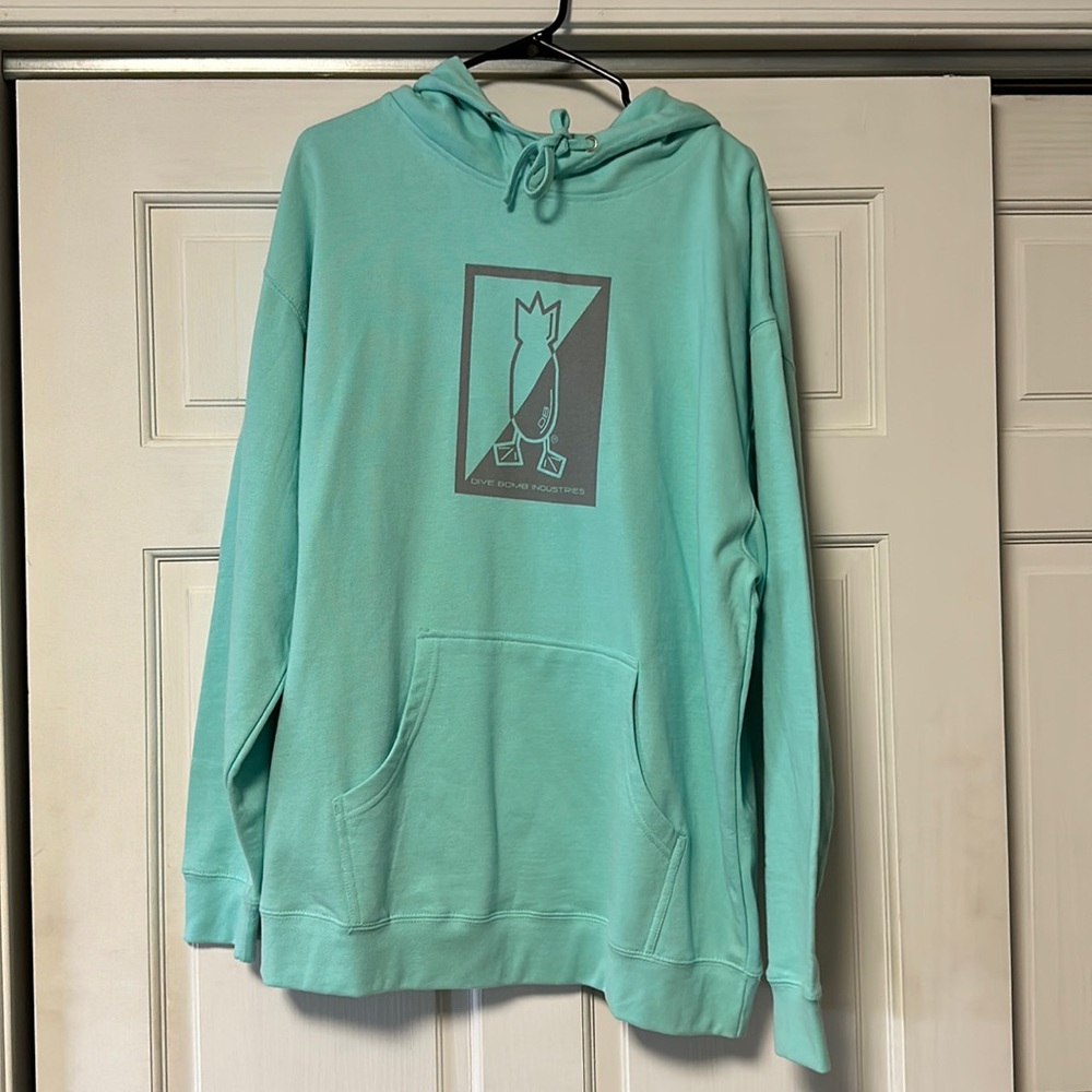 Dive Bomb Teal Hoodie-never worn